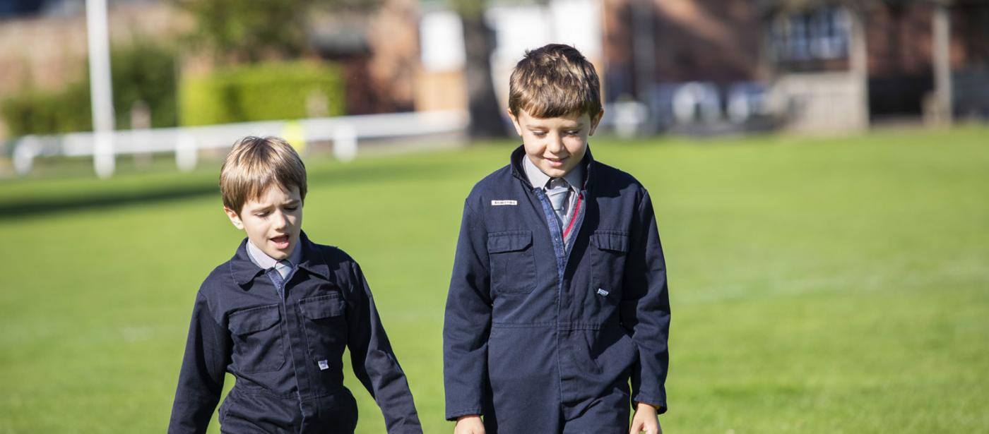 West Hill Pupils in Boiler Suits